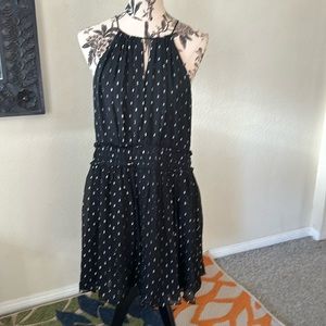 Joie Black and Silver Silk Dress
